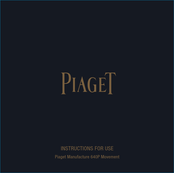 Piaget 640P Instructions D'utilisation