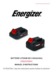 Energizer EZB2A Manuel D'instructions