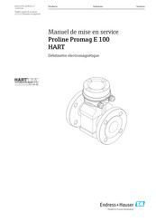 Endress+Hauser Proline Promass E 100 HART Manuel De Mise En Service