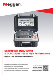 Megger DLRO100EB Guide De Démarrage Rapide