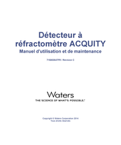 Waters ACQUITY Manuel D'utilisation Et De Maintenance