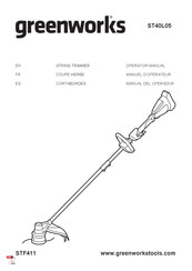 GreenWorks ST40L05 Manuel D'opérateur