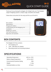 Gallagher W-0 Guide De Démarrage Rapide