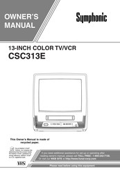 Symphonic CSC313E Manuel Du Propriétaire