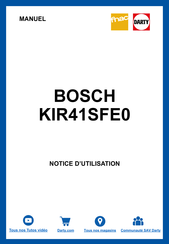 Bosch KIR41SFE0 Manuel D'utilisation