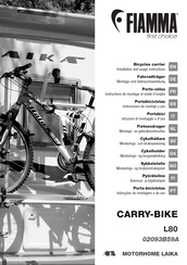 Fiamma CARRY-BIKE L80 LAIKA Instructions De Montage Et Mode D'emploi