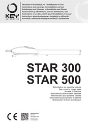 Key Automation STAR 500 Instructions Et Avertissements Pour L'installation Et L'usage