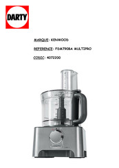 Kenwood FDM790BA MULTIPRO Instructions