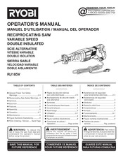 Ryobi RJ185V Manuel D'utilisation