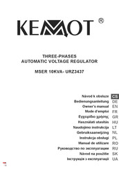 Kemot URZ3437 Mode D'emploi