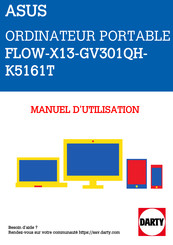 Asus FLOW-X13-GV301QH-K5161T Manuel D'utilisation