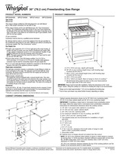 Whirlpool WFG720H0A Instructions D'installation