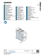 Siemens SIRIUS 3V2 4 Serie Instructions De Service Originales