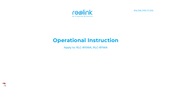 Reolink RLC-810WA Instructions D'opération