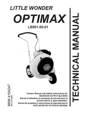 Little Wonder OPTIMAX LB901-00-01 Manuel Technique