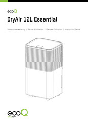 ecofort ecoQ DryAir 12L Essential Manuel D'utilisation