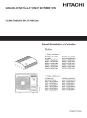 Hitachi RPFC-2.0UNE1NH Serie Manuel D'installation Et D'entretien