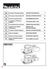 Makita DBO382 Manuel D'instructions