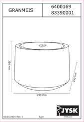 Jysk GRANMEIS 83390001 Manuel D'installation
