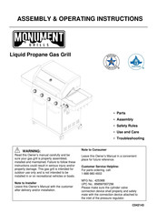 Monument Grills 42538B Instructions De Montage Et D'utilisation