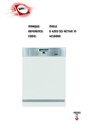 Miele G 4203 SCI ACTIVE IN Mode D'emploi