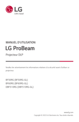 LG ProBeam BF50RG-GL Manuel D'utilisation