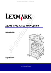 Lexmark X820e Guide Rapide