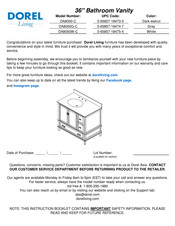 DOREL Living DA8050W-C Instructions D'assemblage