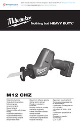 Milwaukee M12 CHZ-602X Notice Originale