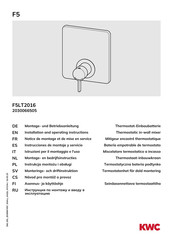 KWC F5LT2016 Notice De Montage Et De Mise En Service