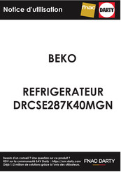 Beko DRCSE287K40MGN Manuel D'utilisation