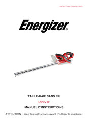 Energizer EZ20VTH Manuel D'instructions