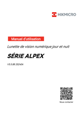 Hikmicro ALPEX Serie Manuel D'utilisation