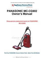 Panasonic MC-CG902 Manuel D'utilisation