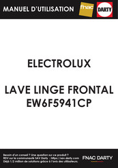 Electrolux EW6F5941CP Notice D'utilisation