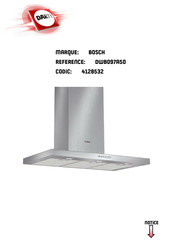 Bosch DWB097A50 Notice D'utilisation Et De Montage