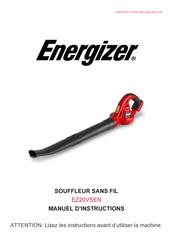 Energizer EZ20VSEN Manuel D'instructions