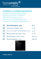 HomeMatic IP HmIPW-WGD-PL Notice D'installation Et D'emploi