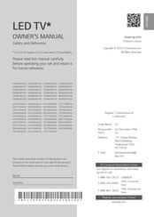 LG 65UT8050AUA Manuel Du Propriétaire