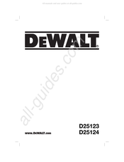 DeWalt D25123 Traduction De La Notice D'instructions Originale