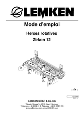 Lemken Zirkon 12 Mode D'emploi