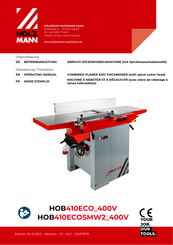 HOLZMANN MASCHINEN HOB410ECO Mode D'emploi