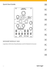 Behringer 1005 Guide Rapide