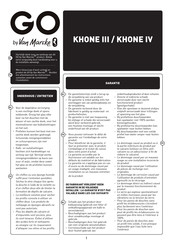 Van Marcke GO KHONE III Manuel D'instructions