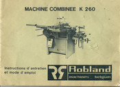 Robland K 260 Instructions D'entretien