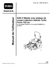 Toro Z453 Z Master Manuel De L'utilisateur