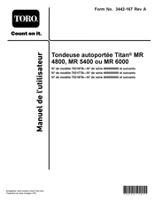 Toro Titan MR 6000 Manuel De L'utilisateur