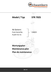 Schwamborn STR 702S Bulletin De Maintenance