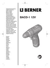 Berner 343 780 Notice Originale