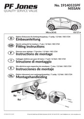 PF Jones 19140535PF Instructions De Montage